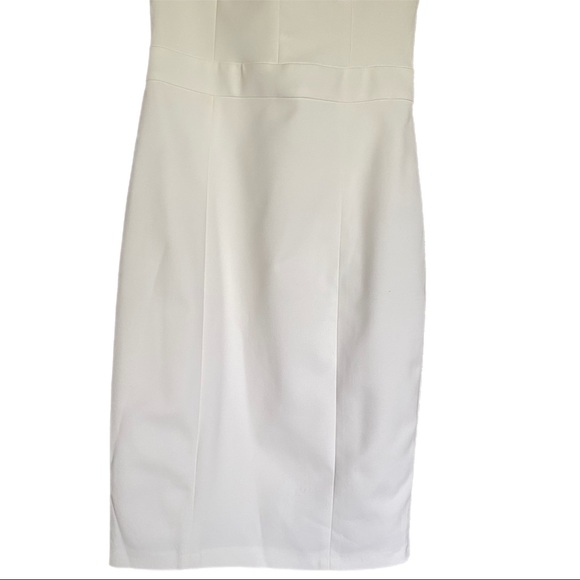 French connection LOLO STRETCH SLEEVELESS DRESS white 2 small nwt - Picture 7 of 8